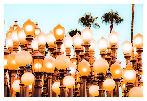 Urban Lights at LACMA art museum, Los Angeles, California, USA Art Print by Timmy333