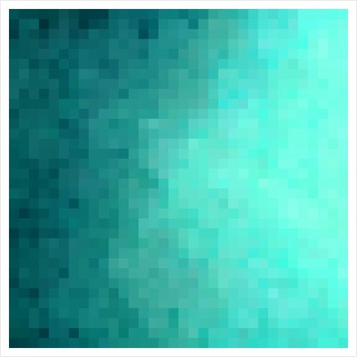 graphic design geometric pixel square pattern abstract background in blue green Art Print by Timmy333