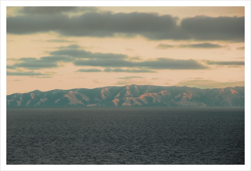 Ocean and mountains view at Rancho Palos Verdes California USA Art Print by Timmy333