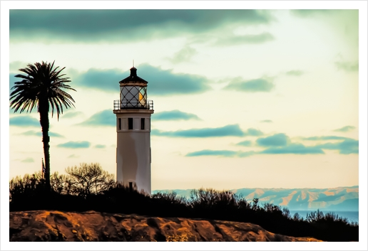 Lighthouse at Point Vicente Lighthouse California USA Art Print by Timmy333