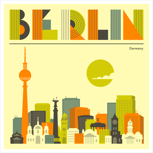 BERLIN Art Print by Jazzberry Blue