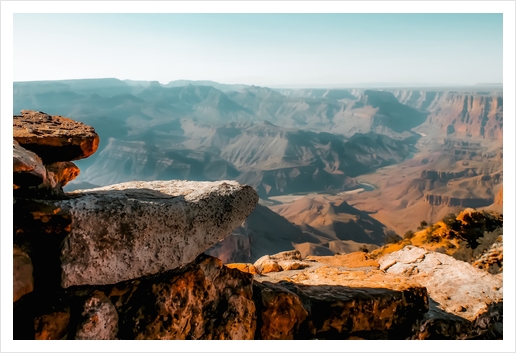 Desert view in summer at Grand Canyon national park USA Art Print by Timmy333