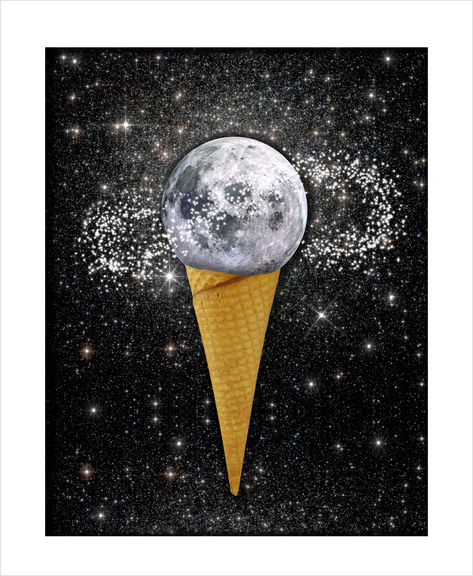 MOON ICE CREAM Art Print by GloriaSanchez