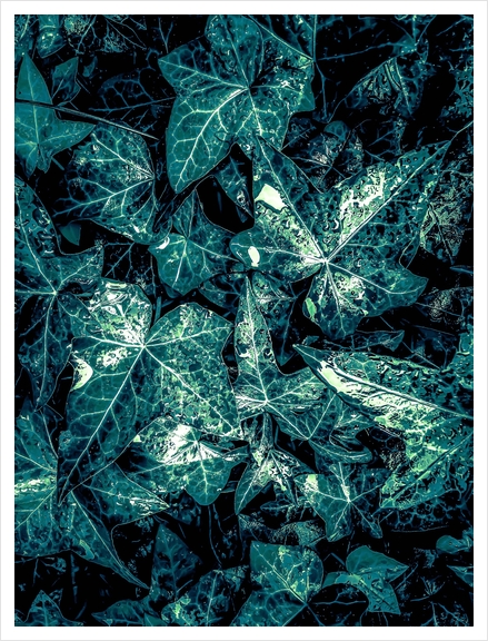 closeup green leaves texture background Art Print by Timmy333