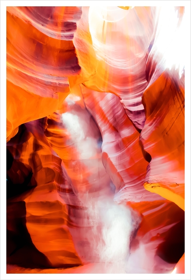 sunlight in the sandstone cave desert at Antelope Canyon, Arizona, USA Art Print by Timmy333