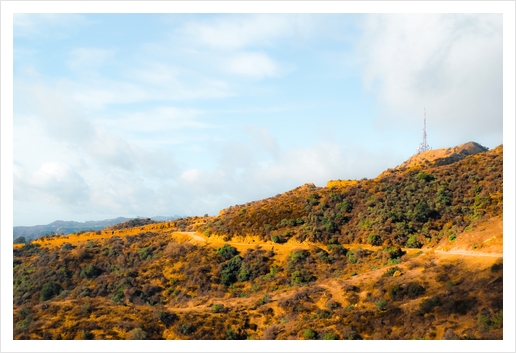 Hiking trail scenic to Hollywood Sign, Los Angeles, USA Art Print by Timmy333