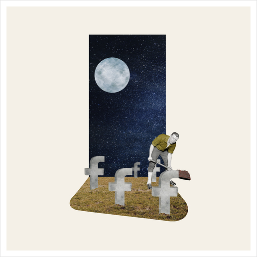 Facebook Art Print by Oleg Borodin