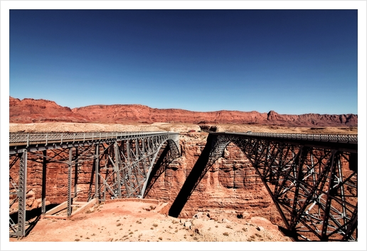 bridge in the desert at Utah, USA Art Print by Timmy333