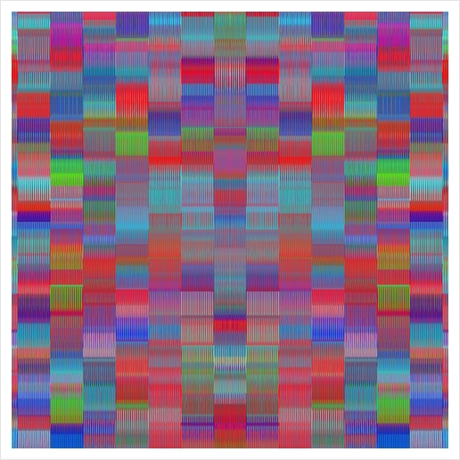 blue red green and pink plaid pattern abstract background Art Print by Timmy333