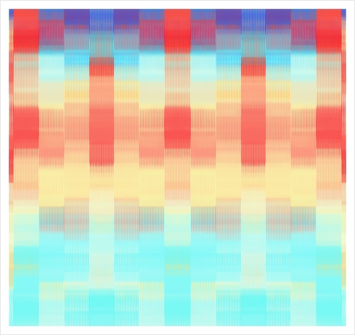 red blue and orange plaid pattern abstract background Art Print by Timmy333