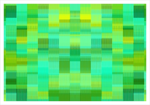 green and yellow plaid pattern abstract background Art Print by Timmy333