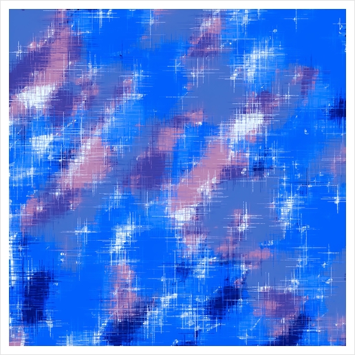 painting texture abstract background in blue pink Art Print by Timmy333