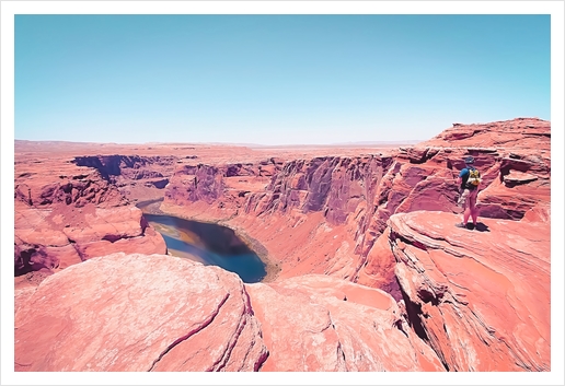 Desert at Horseshoe Bend, Arizona, USA Art Print by Timmy333