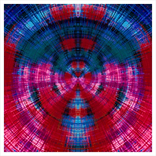 red pink purple and blue circle plaid pattern abstract background Art Print by Timmy333