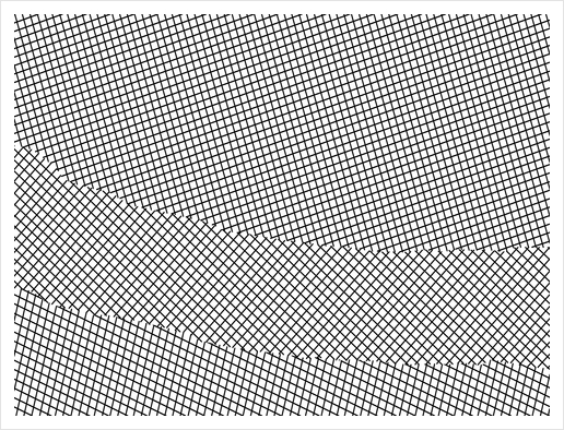 geometric square line pattern abstract background in black and white Art Print by Timmy333