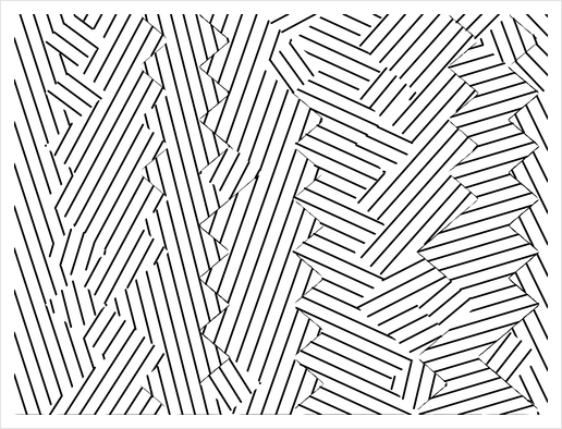 geometric line abstract pattern background in black and white Art Print by Timmy333