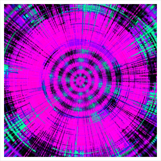 pink black and blue circle pattern abstract background Art Print by Timmy333