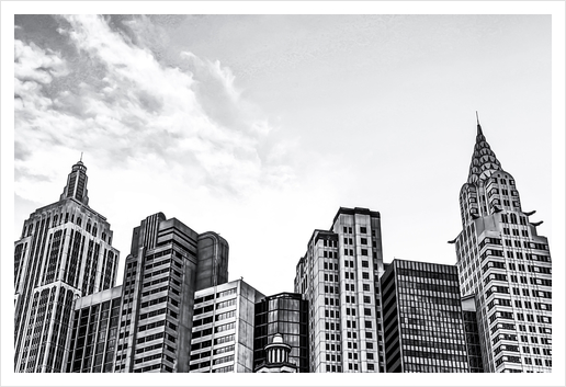 modern buildings at Las Vegas, USA in black and white Art Print by Timmy333