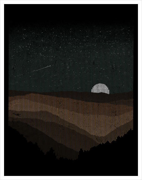 Moonrise (sepia) Art Print by Florent Bodart - Speakerine