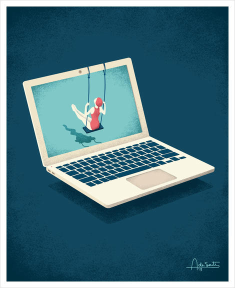 SWINGING Art Print by Andrea De Santis