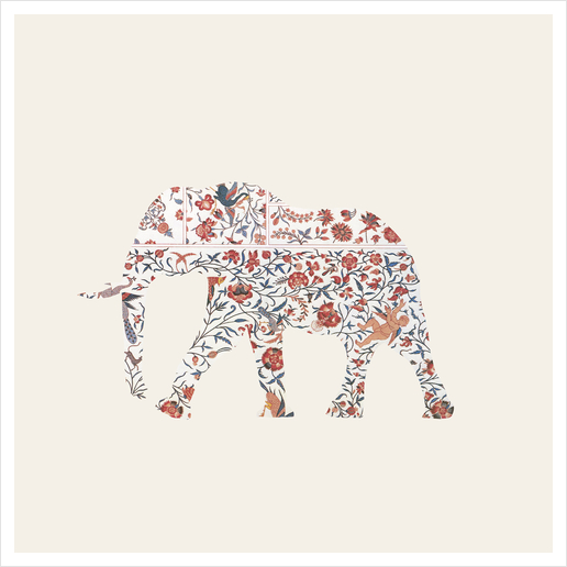 Elephant Art Print by Oleg Borodin