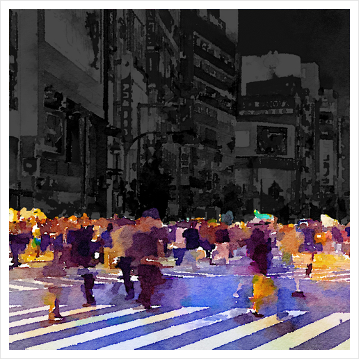 One evening in Tokyo Art Print by Malixx