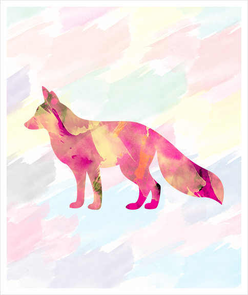 Abstract Fox Art Print by Amir Faysal