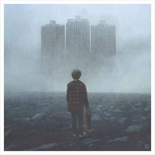 Boy and the Giants Art Print by yurishwedoff