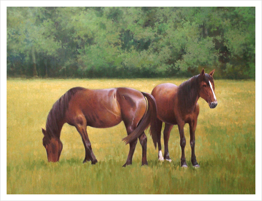 Horses Art Print by Jose Higuera