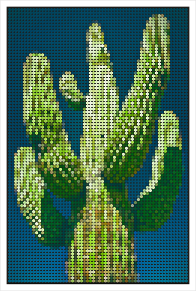 Cactus circle Art Print by Vic Storia