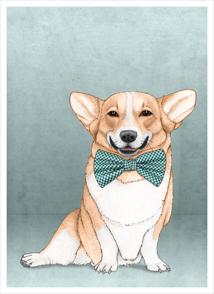 Corgi Dog Art Print by Barruf