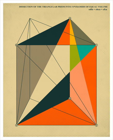 DISSECTION OF THE TRIANGULAR PRISM 1 Art Print by Jazzberry Blue