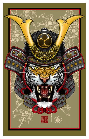 Tiger Kabuto  Art Print by Elvintattoo