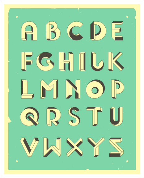 ALPHABET 3 Art Print by Jazzberry Blue