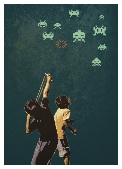 Invaders! Art Print by tzigone