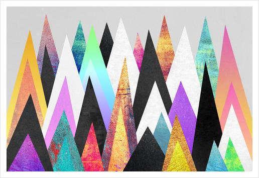 Colorful Peaks Art Print by Elisabeth Fredriksson