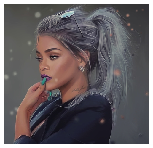 Rihanna Portrait Art Print by AndyKArt