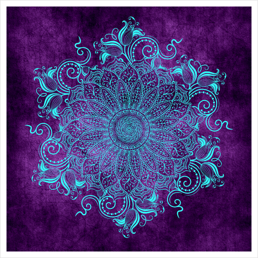 Mandala - Grape Art Print by aleibanez