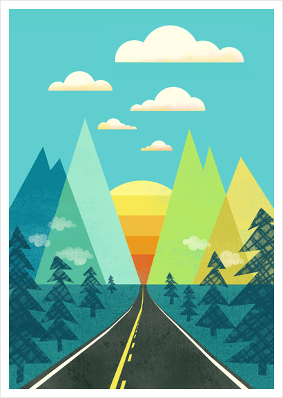 the Long Road Art Print by Jenny Tiffany