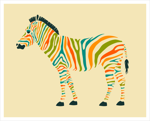 ZEBRA Art Print by Jazzberry Blue