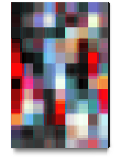 graphic design geometric pixel square pattern abstract background in red pink blue Canvas Print by Timmy333