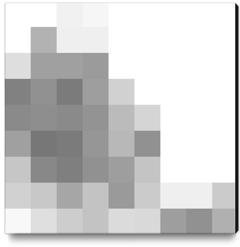 graphic design geometric pixel square pattern abstract in black and white Canvas Print by Timmy333