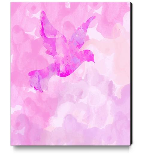 Abstract Flying Dove Canvas Print by Amir Faysal