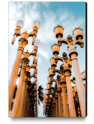 Urban Lights pole at LACMA, Los Angeles, California, USA Canvas Print by Timmy333