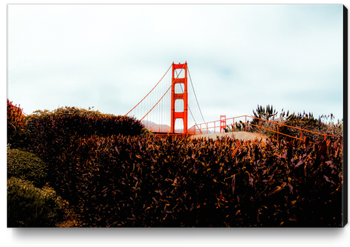 Golden Gate Bridge with blue cloudy sky at San Francisco, USA Canvas Print by Timmy333