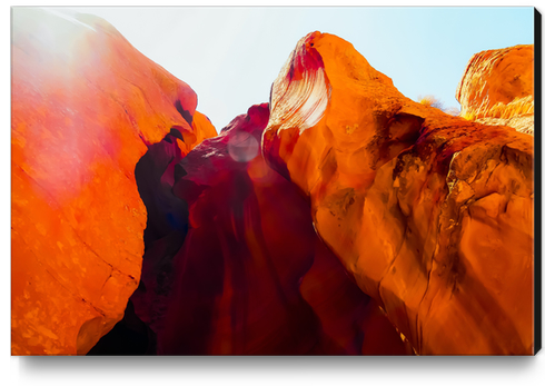 Desert Sandstone with summer light at Antelope Canyon, Arizona, USA Canvas Print by Timmy333