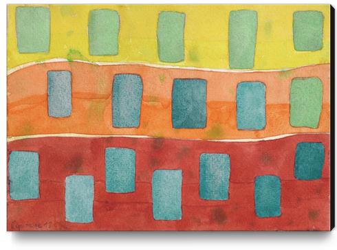 Placed in a Red Orange Yellow Field Canvas Print by Heidi Capitaine