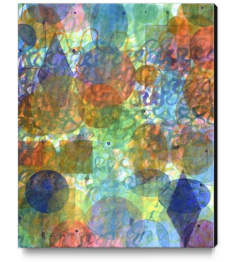 Bubbling Geometric Forms over Curved Lines Canvas Print by Heidi Capitaine