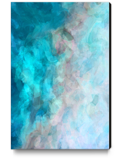 abstract splatter brush stroke painting texture background in blue Canvas Print by Timmy333