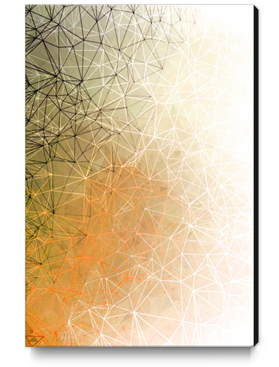 fractal graphic design geometric line pattern abstract background in brown orange Canvas Print by Timmy333